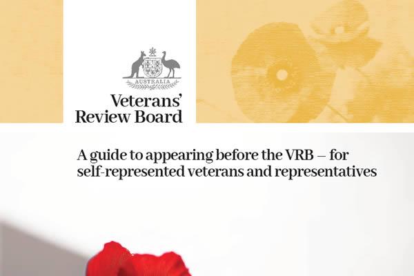Cover of A guide to appearing before the VRB – for self-represented veterans and representatives